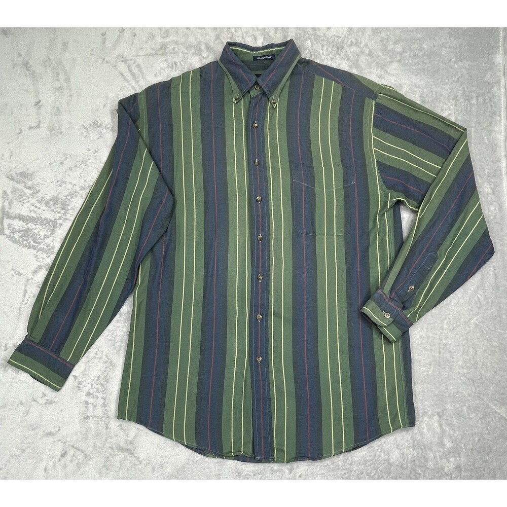 Vintage 90s Gant Men's Shirt Size LT Tall Multicolor Stripe Button Up